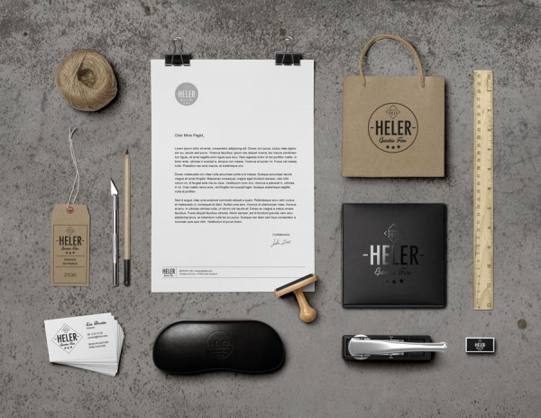 HELER-epicerie-logo-branding-carte-de-visite