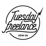 logo Tuesday Freelancenoir&blanc, style hipster